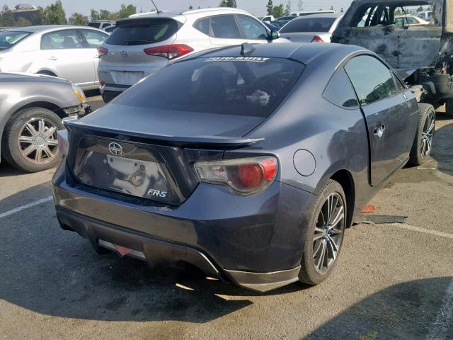 JF1ZNAA16F9712190 - 2015 TOYOTA SCION FR-S CHARCOAL photo 4