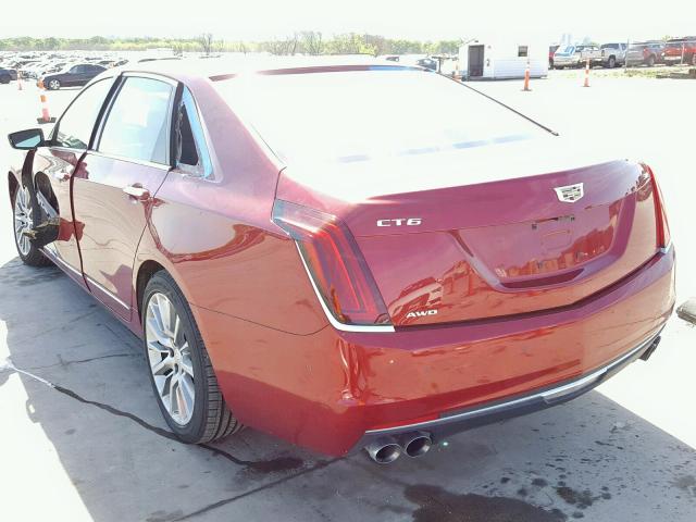 1G6KD5RS4JU159471 - 2018 CADILLAC CT6 LUXURY RED photo 3