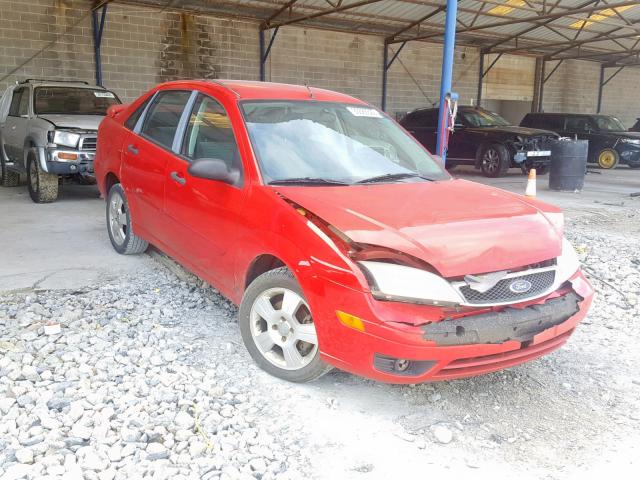 1FAHP34N87W239699 - 2007 FORD FOCUS ZX4 RED photo 1