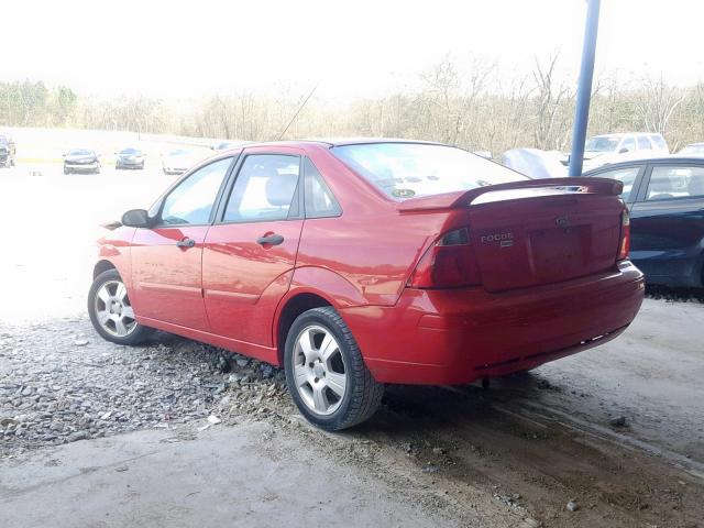 1FAHP34N87W239699 - 2007 FORD FOCUS ZX4 RED photo 3