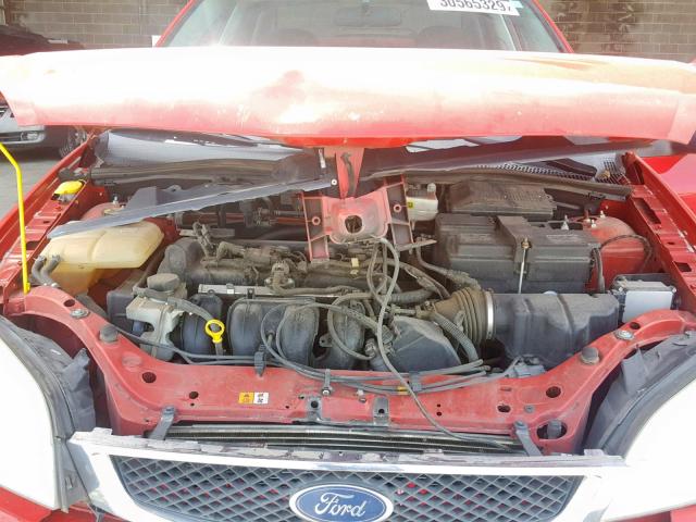 1FAHP34N87W239699 - 2007 FORD FOCUS ZX4 RED photo 7