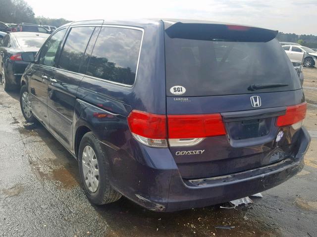 5FNRL38248B031643 - 2008 HONDA ODYSSEY LX BLUE photo 3