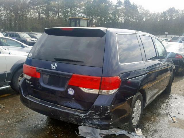 5FNRL38248B031643 - 2008 HONDA ODYSSEY LX BLUE photo 4