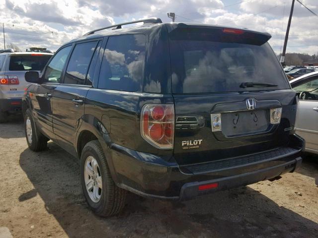 5FNYF18278B001317 - 2008 HONDA PILOT VP BLACK photo 3