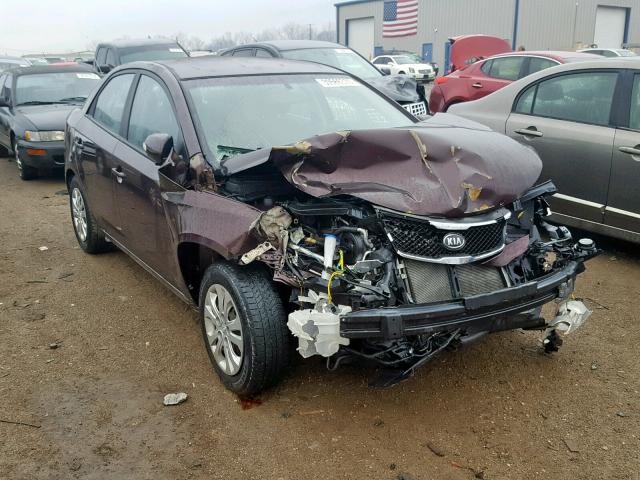 KNAFU4A26A5048318 - 2010 KIA FORTE EX MAROON photo 1