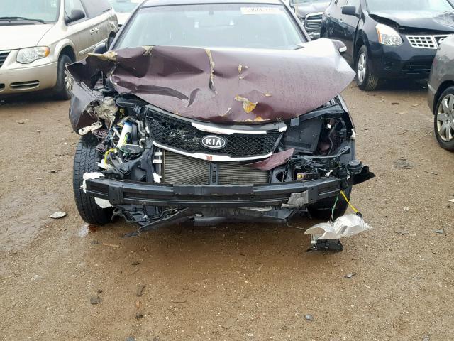 KNAFU4A26A5048318 - 2010 KIA FORTE EX MAROON photo 9