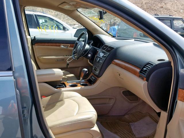 5GZEV23D89J140241 - 2009 SATURN OUTLOOK XR მწვანე ფოტო 5