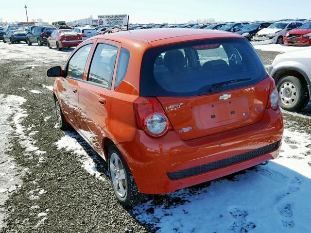 3G1TX65E69L132656 - 2009 CHEVROLET AVEO LT ORANGE photo 3