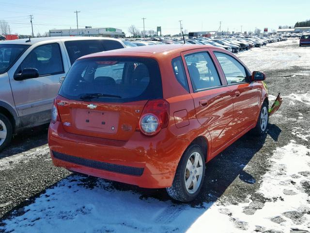 3G1TX65E69L132656 - 2009 CHEVROLET AVEO LT ORANGE photo 4