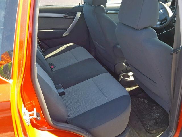 3G1TX65E69L132656 - 2009 CHEVROLET AVEO LT ORANGE photo 6