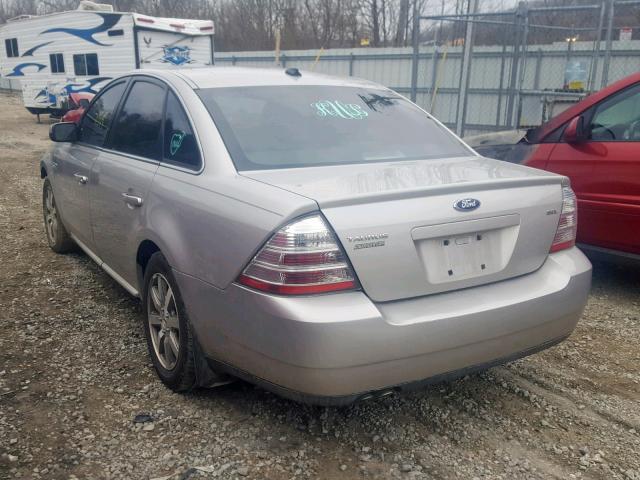 1FAHP24W88G104205 - 2008 FORD TAURUS SEL SILVER photo 3