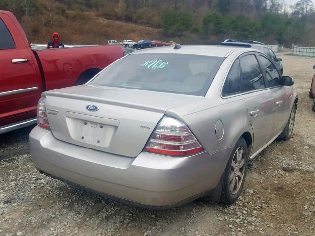 1FAHP24W88G104205 - 2008 FORD TAURUS SEL SILVER photo 4