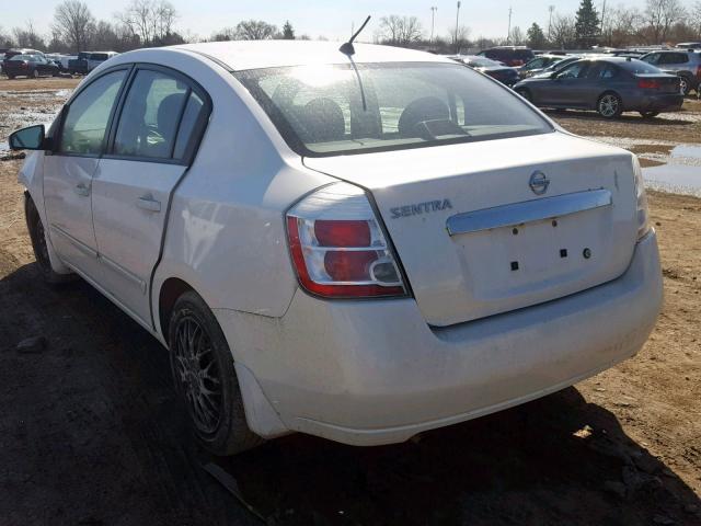 3N1AB6AP1AL674212 - 2010 NISSAN SENTRA 2.0 WHITE photo 3