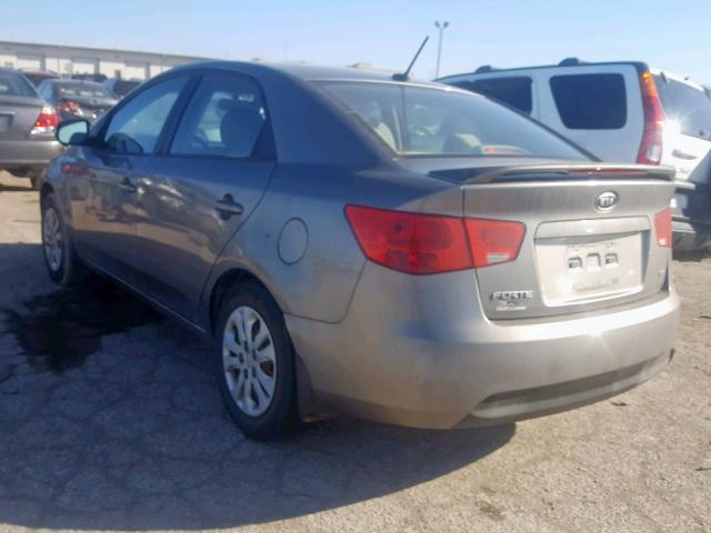 KNAFU4A26A5880645 - 2010 KIA FORTE EX CHARCOAL photo 3