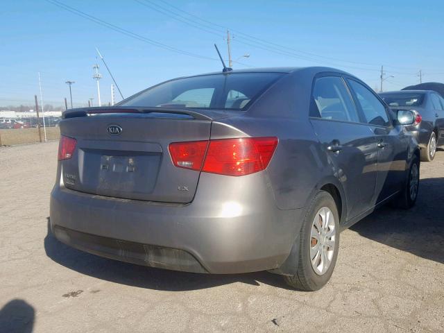 KNAFU4A26A5880645 - 2010 KIA FORTE EX CHARCOAL photo 4