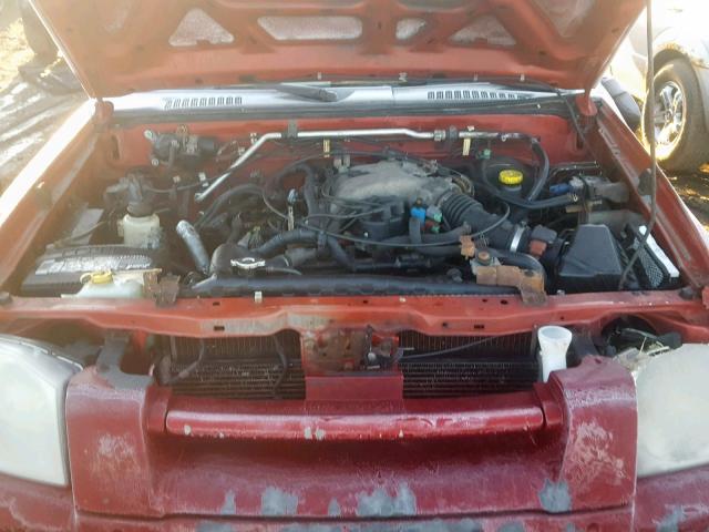 1N6ED27T41C311613 - 2001 NISSAN FRONTIER C RED photo 7