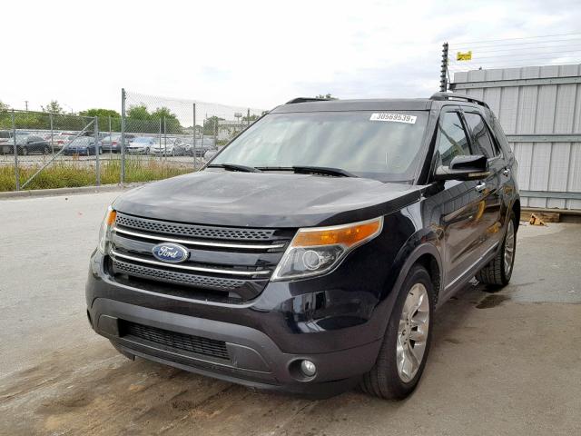 1FMHK7F84CGA03736 - 2012 FORD EXPLORER L BLACK photo 2