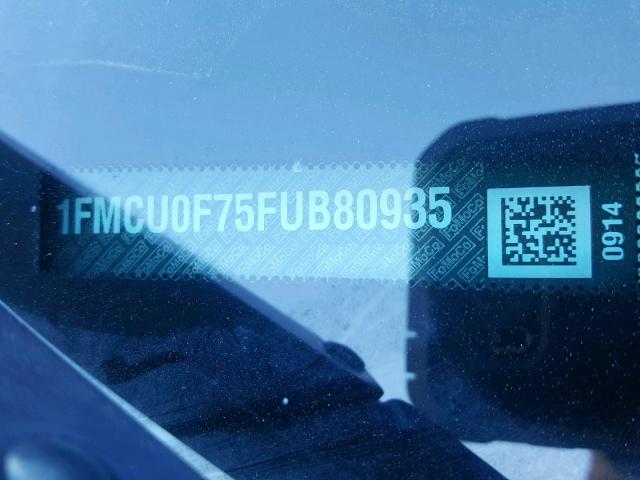 1FMCU0F75FUB80935 - 2015 FORD ESCAPE S WHITE photo 10