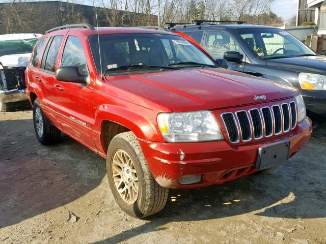 1J4GW58N02C100752 - 2002 JEEP GRAND CHER RED photo 1