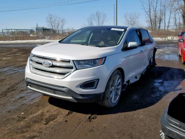 2FMPK4K90JBC48238 - 2018 FORD EDGE TITAN WHITE photo 2