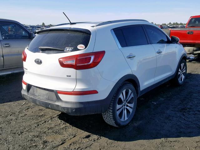 KNDPCCA20B7079168 - 2011 KIA SPORTAGE E WHITE photo 4