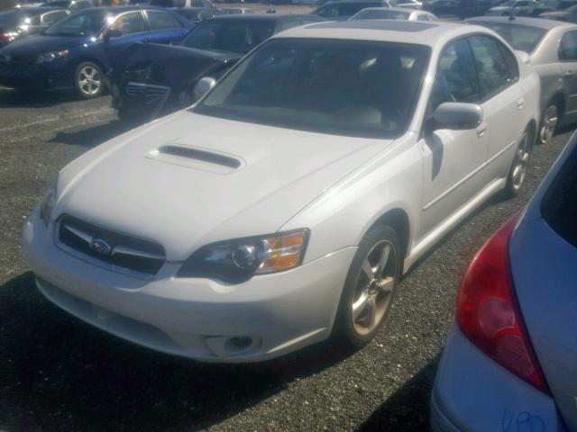 4S3BL676854211556 - 2005 SUBARU LEGACY GT WHITE photo 2