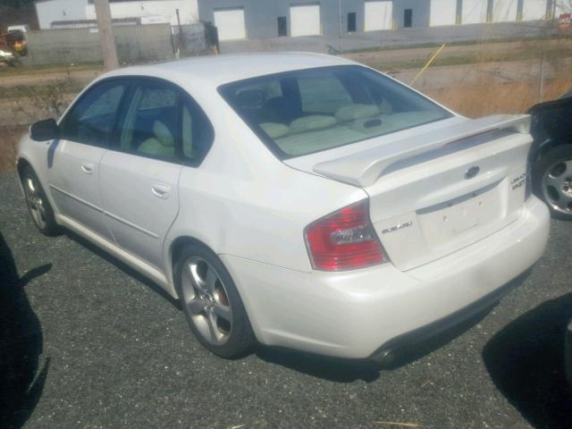 4S3BL676854211556 - 2005 SUBARU LEGACY GT WHITE photo 3