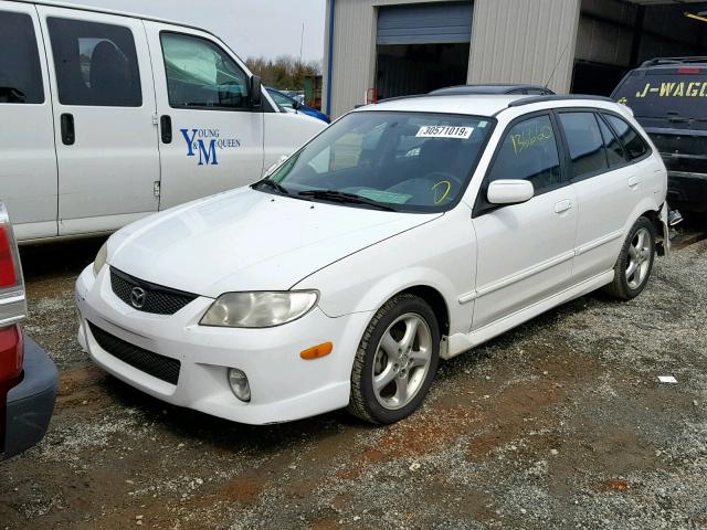 JM1BJ245621487256 - 2002 MAZDA PROTEGE PR WHITE photo 2