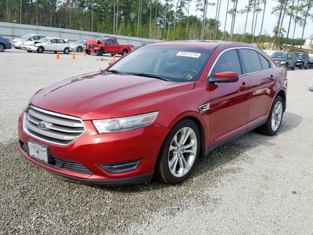 1FAHP2E82DG114562 - 2013 FORD TAURUS SEL RED photo 2