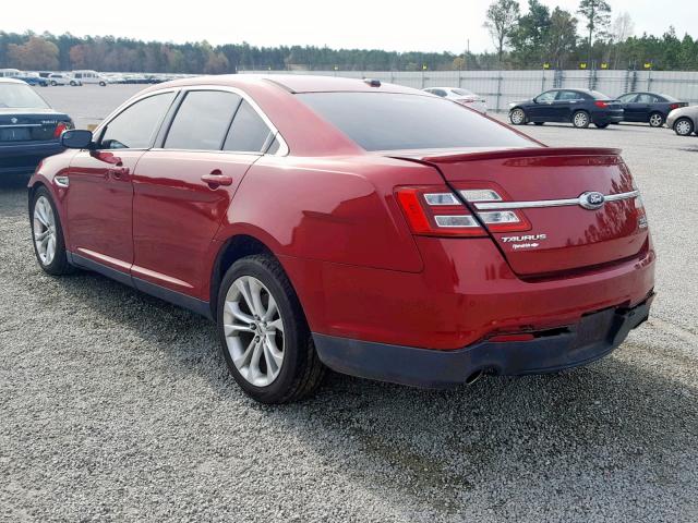 1FAHP2E82DG114562 - 2013 FORD TAURUS SEL RED photo 3