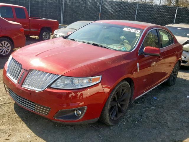 1LNHM94R49G610634 - 2009 LINCOLN MKS BURGUNDY photo 2