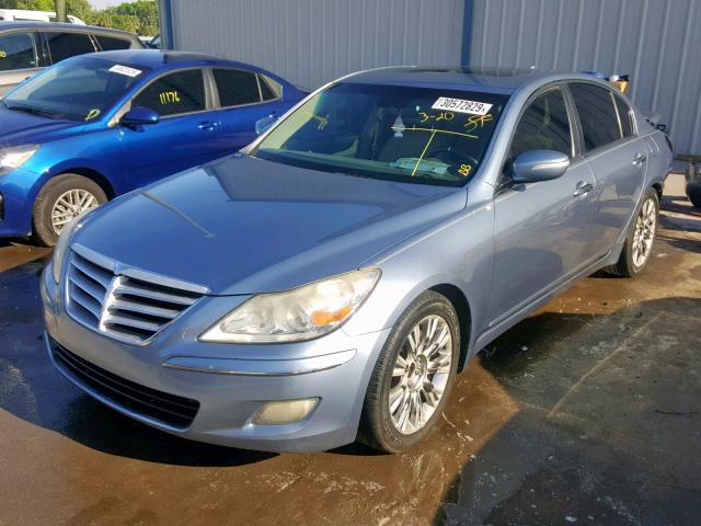 KMHGC4DEXAU075930 - 2010 HYUNDAI GENESIS 3. BLUE photo 2