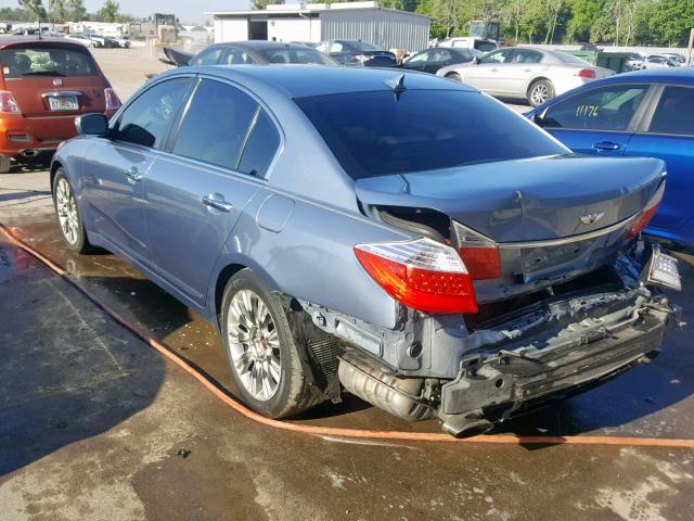 KMHGC4DEXAU075930 - 2010 HYUNDAI GENESIS 3. BLUE photo 3