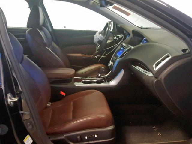 19UUB1F51FA005443 - 2015 ACURA TLX TECH შავი ფოტო 5