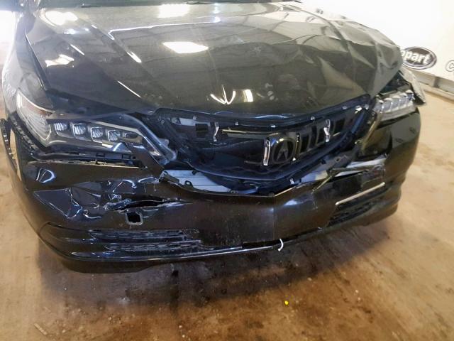 19UUB1F51FA005443 - 2015 ACURA TLX TECH შავი ფოტო 9