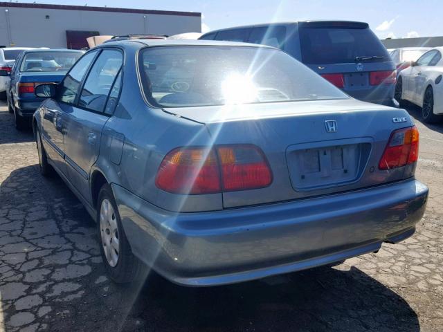 2HGEJ6617YH537513 - 2000 HONDA CIVIC BASE 青色 照片 3
