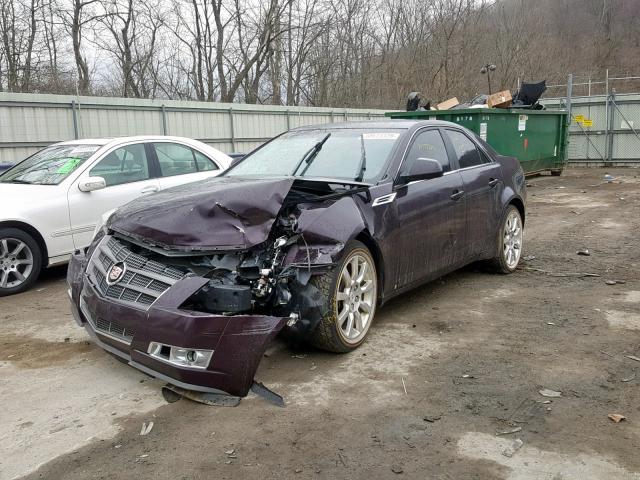 1G6DT57V990112867 - 2009 CADILLAC CTS HI FEA BURGUNDY photo 2