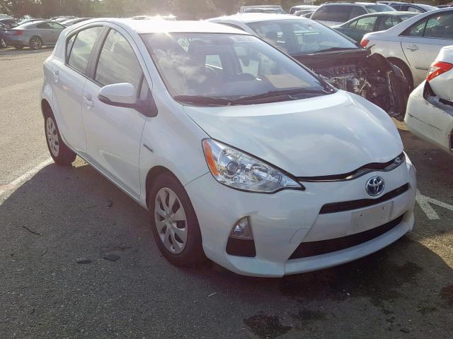 JTDKDTB31E1073417 - 2014 TOYOTA PRIUS C WHITE photo 1