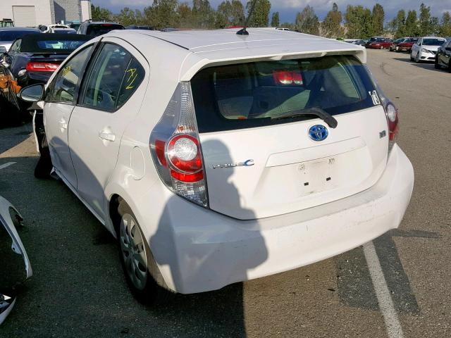 JTDKDTB31E1073417 - 2014 TOYOTA PRIUS C WHITE photo 3