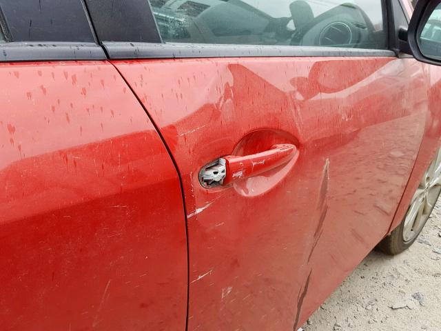 JM1BL1H5XA1132152 - 2010 MAZDA 3 S RED photo 9