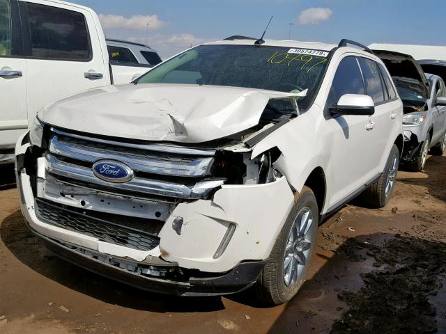 2FMDK4JC7DBC68524 - 2013 FORD EDGE SEL WHITE photo 2