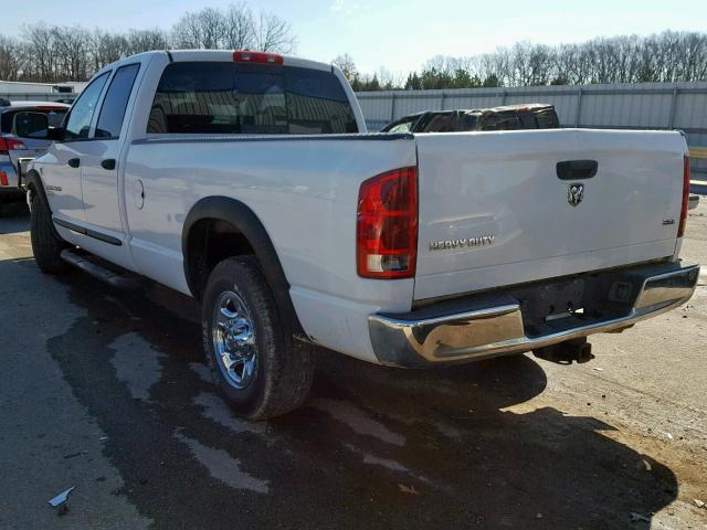 3D7KR28C46G282808 - 2006 DODGE RAM 2500 S WHITE photo 3