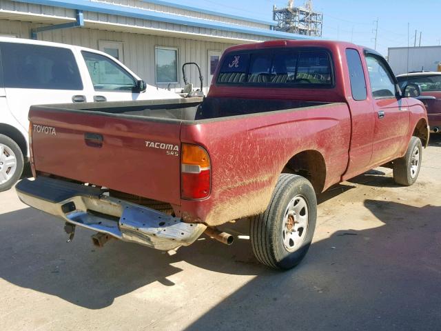 4TAWM72N7XZ454750 - 1999 TOYOTA TACOMA XTR 红色 照片 4