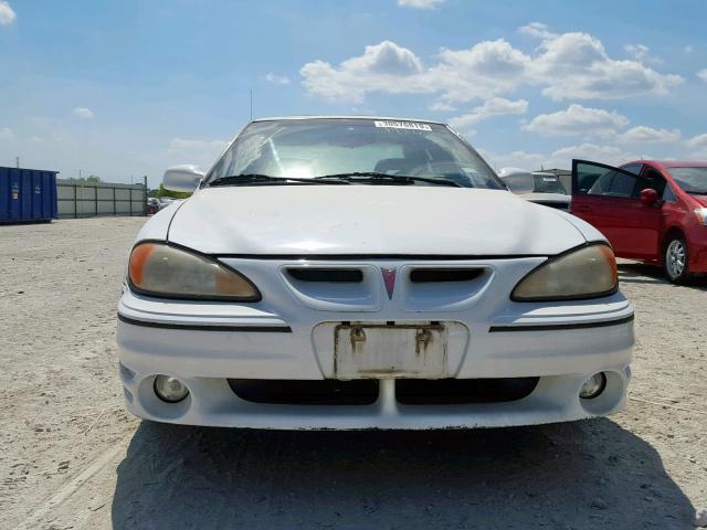 1G2NV52EXYM772625 - 2000 PONTIAC GRAND AM G WHITE photo 9