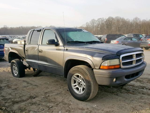 1D7HG38K04S560106 - 2004 DODGE DAKOTA QUA GRAY photo 1