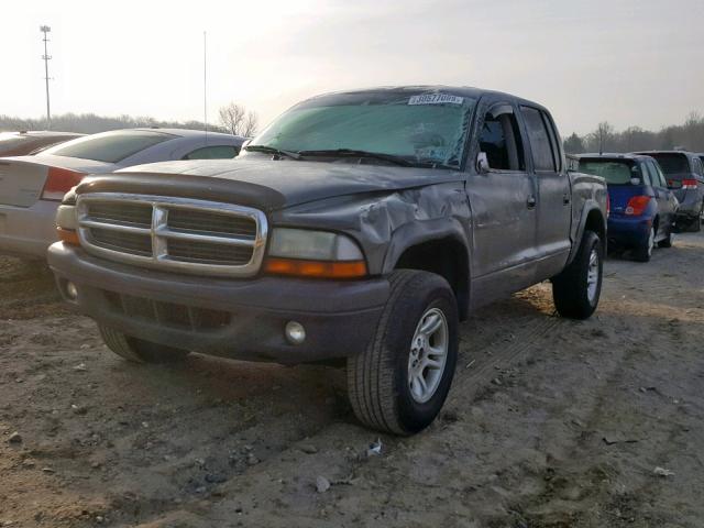 1D7HG38K04S560106 - 2004 DODGE DAKOTA QUA GRAY photo 2