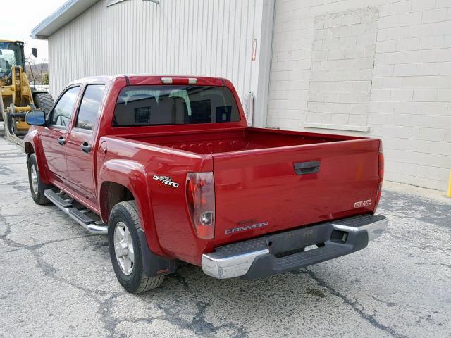 1GTDT136968308177 - 2006 GMC CANYON MAROON photo 3