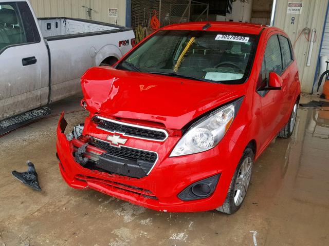 KL8CB6S9XDC557243 - 2013 CHEVROLET SPARK LS RED photo 2