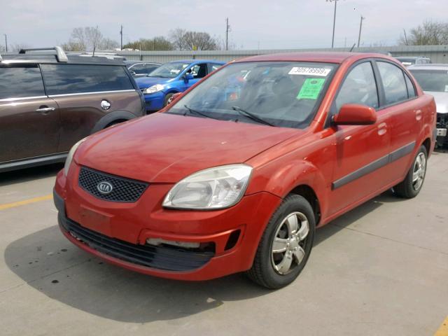 KNADE223196508491 - 2009 KIA RIO BASE RED photo 2