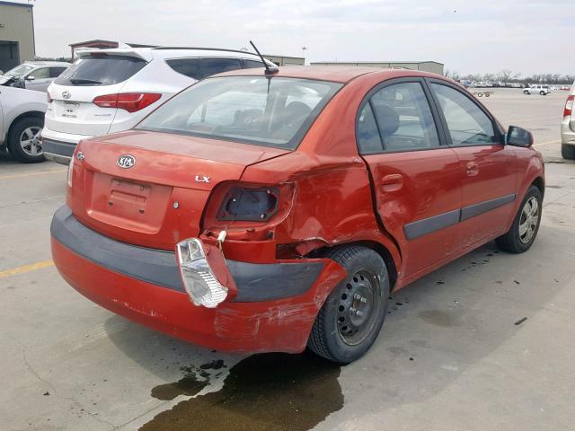 KNADE223196508491 - 2009 KIA RIO BASE RED photo 4